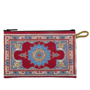 Monedero Turco Tejido Rojo y Turquesa con Diseño de Alfombra. Hecho en Turquía... Desde Turquía - Product Image 1