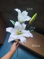 Batang Bunga Lily Buatan M1003, Sentuhan Realistis, Multi Warna, Bunga Sutra untuk Dekorasi Pernikahan dan Rangkaian Bunga Rumah