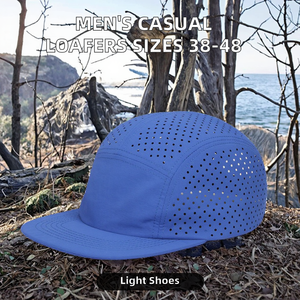 Gorra de Running de 5 Paneles de Nailon de Moda 2026, con Corte Láser Perforado, Logotipo de Alto Rendimiento, Transpirable, Impermeable, para Verano, Aire Libre y Camping - Product Image 3