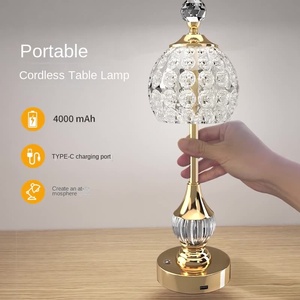 Lámpara de mesa inalámbrica de 5200mAh, Tafellamp de cabecera regulable para Hotel, portátil y recargable con opciones de sombra en negro y rosa - Product Image 2