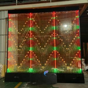 ฉากกั้นห้องตั้งพื้นตกแต่งบ้าน ผนังน้ำตกแบบฟองอากาศพร้อมไฟ LED - Product Image 5