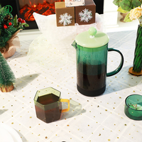 Mug en verre, vase décoratif à fleurs, vaisselle personnalisée, cadeau de Noël, tasse à thé en verre résistant à la chaleur