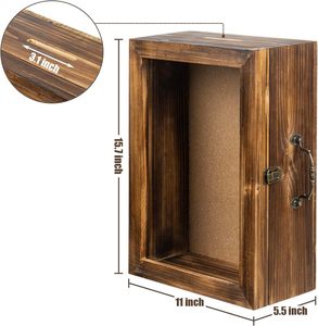 Caja de Madera para Tarjetas de Boda, para Recepción de Boda, Caja para Consejos de Boda y Buenos Deseos - Product Image 3