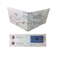 Vente en gros 7 pouces A5 noir LCD vidéo numérique brochure populaire carte de voeux vidéo papier avec conception personnalisée