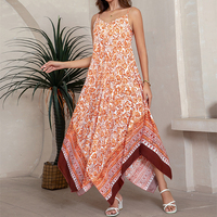 Robe longue imprimée pour femme, coupe droite, élégante, style décontracté, idéale pour les vacances, la plage ou les sorties, directement de l'usine