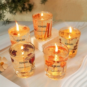 Adornos Decorativos para el Hogar Personalizados, Velas de Cera de Soja Perfumadas sin Humo con Flores Secas, Velas Aromáticas de Lujo al por Mayor con Etiqueta Privada - Product Image 2