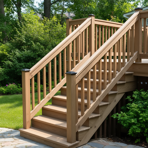 Balustres de terrasse en métal noir 44 po x 0,5 po pour escalier, design industriel, construction durable - Product Image 2