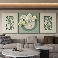 Peinture décorative murale moderne en résine, simple et élégante, de style luxe léger, pour salon, provenant de Chine continentale