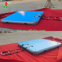 Plateforme flottante gonflable personnalisée en PVC avec protection UV, étanche, pour baignade, île, quai, yacht, tapis d'air aquatique, divertissement