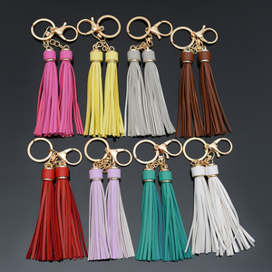 Mode Pu Lederen Kwast Sleutelhanger Voor Vrouwen Gepersonaliseerde Diy Tassen Handtas Telefoon Auto Charme Kwast Sleutelhangers Sieraden Accessoires - Product Image 1