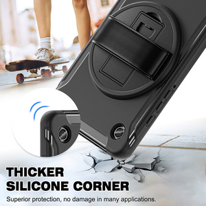 Rugged TPU Bumper Bìa Trường Hợp Đối Với Samsung Galaxy Tab A9 <span class=keywords><strong>8</strong></span>.7 Inch SM-X110 SM-X115 Với Tay Dây Đeo Xoay Đứng - Product Image 2