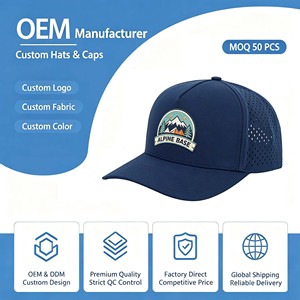 Embossed Logo Trucker Hat <b>Waterproof</b> Breathable Casual <b>Cap</b> with Color Block Design - Product Image 1