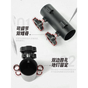 Attache de poteau de tente en acier, support de fixation pour tente de camping extérieure, outil durable multi-tailles - Product Image 3