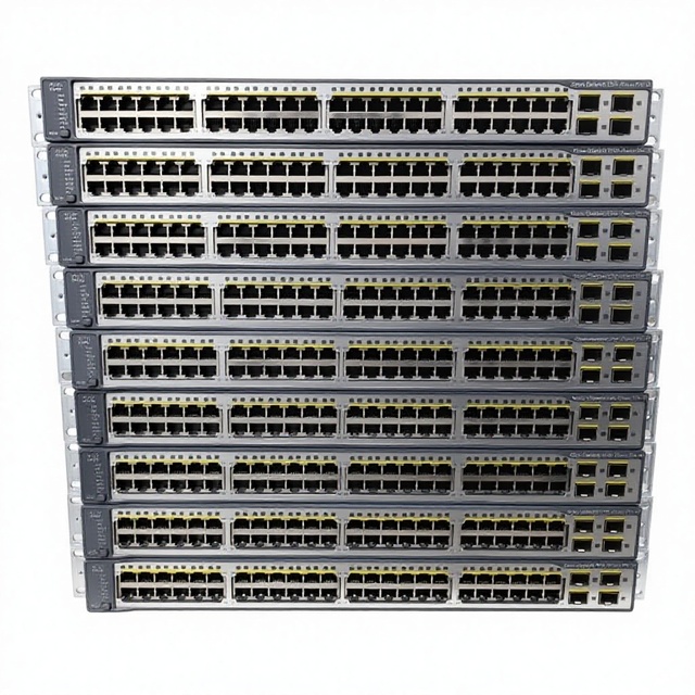 For C3750V2-48PS-S 48-Port 100Mbps POE-Powered Layer 3 Switch Used