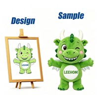 Couette en peluche super douce avec logo personnalisé OEM, motif dragon chinois jaune, garnissage en coton PP sûr pour enfants, promotion de marque, vente en gros