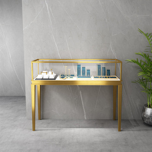 Tủ Trưng Bày Trang Sức Bằng Thép Không Gỉ, Tủ Trưng Bày Trang Sức Bằng Vàng Có Đèn Led Đặt Trên Sàn Nhà Làm Theo Yêu Cầu - Product Image 4