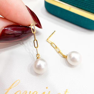 อุปกรณ์ทำต่างหูเงินแท้ S925 ประดับมุก DIY ขนาด 7-11 มม. ทรงกลม รุ่น 21863 พร้อมฐานต่างหูแบบแฟชั่นสำหรับทำต่างหูตามสั่ง - Product Image 3