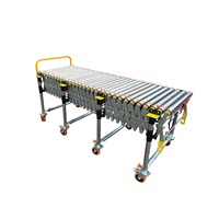 Convoyeur à rouleaux flexible motorisé avec double sens de déplacement, convoyeur à bande O motorisé pour boîtes en carton de 30 kg