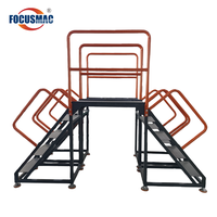 Nouvelle échelle escamotable électrique Focus Machinery personnalisée, antidérapante, avec cadre métallique, en acier inoxydable, plateforme portable, garantie 1 an