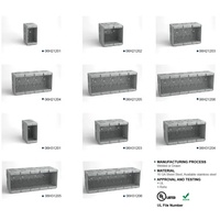 Boîte de jonction électrique étanche IP65 en acier galvanisé homologuée ROHS, profondeur 2-1/8 po, pour conduits carrés 4x4, décoration intérieure