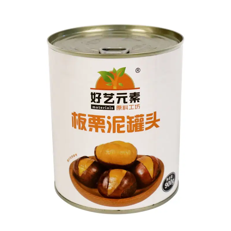 Canned chestnut puree 900g instant canned chestnut chestnut paste baked dessert for milk tea shop