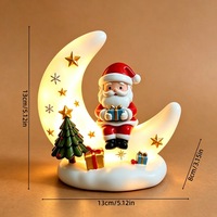 Lampe de nuit LED en forme de lune de Noël, Père Noël, renne, bonhomme de neige, décoration de table, ornement de Noël pour la maison, chambre à coucher, cadeau de Noël