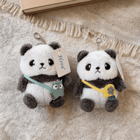 Porte-clés en peluche super doux Panda Kawaii pour enfants, certifié sécurité, écologique, mini jouet en peluche portable, vente en gros