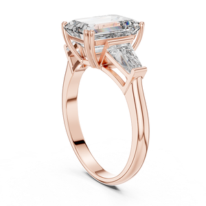 Anillo de Oro de 18k Clásico con Diamante Cultivado en Laboratorio con Corte Esmeralda Tipo Nuevo para Mujer, Regalo Certificado para Aniversario de Bodas - Product Image 5