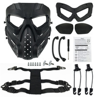 Logo personnalisé cyclisme Ski masque de protection Offre Spéciale Sports de plein air plein visage tactique gaz lunettes PC matériel pour CS cyclisme