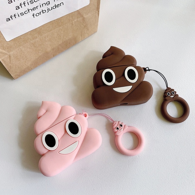 New Fashion Silicone Case for iphone Wireleses Earphone, Soft Silicone Cute Cover Cartoon 3D Fun Wireless Earphone case