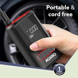 Inflador de aire automático inteligente para bicicleta, motocicleta, indicador de potencia, Mini bomba de neumático de coche eléctrico portátil Digital - Product Image 6