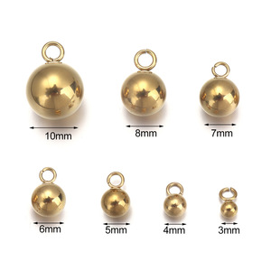 Stainless Steel Solid Bead Pendants Round Spacer Beads For Jewelry Making DIY Accessories Gold Silver Plated 3mm 6mm 8mm 10mm - Product Image 3