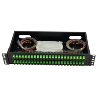Boîtier de terminaison de fibre optique 2U 48 cœurs SC APC pour montage en rack ODF, panneau de brassage de fibre optique pour réseau CATV FTTH