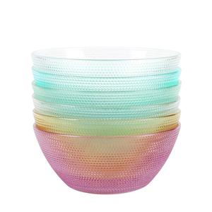 Grande colorato insalatiera ciotola di vetro per il deserto con disegno della sfera - Product Image 2