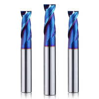 Fraise à queue carrée CNC Lucas Tools HRC65 en carbure revêtu d'AlTin, 4 cannelures, hélice 45°, pour acier au tungstène et céramique