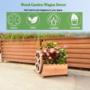 Ruote <span class=keywords><strong>per</strong></span> fioriera <span class=keywords><strong>da</strong></span> giardino in legno a 2 livelli carretto decorativo a <span class=keywords><strong>fiori</strong></span> sopraelevato <span class=keywords><strong>per</strong></span> <span class=keywords><strong>balcone</strong></span> Patio con fori di drenaggio <span class=keywords><strong>per</strong></span> <span class=keywords><strong>fiori</strong></span> - Product Image 6