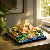 Jouets pour enfants, pyramides de Gizeh, Caire, Égypte, blocs de construction compatibles avec les autres jouets, petits éléments à assembler, cadeau
