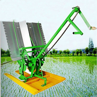 Mini-transplanteur de riz manuel à 2 rangs, machine à planter le riz à la main, transplanteur de riz