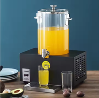 Distributeur de jus électrique à réservoir unique/double 220v Réfrigération en plastique en acier inoxydable 10L20L Distributeur de machine à boissons froides