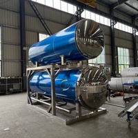 Nouvelle machine autoclave rotative et statique, stérilisateur horizontal automatique à vapeur pour la transformation des aliments en conserve