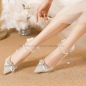Chaussures à talons aiguilles en strass pour femmes, à bout pointu, à enfiler, pour demoiselles d'honneur et soirées estivales – Vente chaude, livraison rapide, vente en gros directe usine - Product Image 3