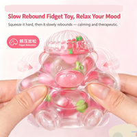 Jouets Squishy pour Enfants aux Formes de Fruits Colorés (Poire, Fraise, Ours) – Jouets Moelleux et Doux Idéaux comme Cadeaux de Noël