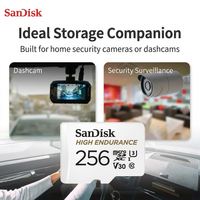 Kartu Memori HIGH ENDURANCE Original 256GB Micro Tf SD Card 512G U3 V30 4K TF Flash Card untuk Monitor Video