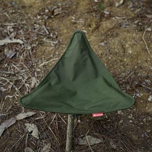 Chaise de <span class=keywords><strong>bushcraft</strong></span> portable à trois pieds <span class=keywords><strong>en</strong></span> coton TC, mobilier d'extérieur pliable, design rustique, durable, respirant, pour le camping et la <span class=keywords><strong>survie</strong></span> - Product Image 1