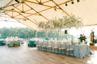 Tenda per Matrimoni da Esterno di Grandi Dimensioni per Noleggio, con Telaio in Lega di Alluminio e Tessuto Semi-Traslucido