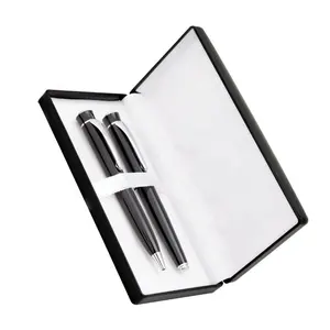 प्रचार गर्म बेच व्यक्तिगत कस्टम लोगो थोक लक्जरी विज्ञापन काले धातु बॉल पेन के साथ उपहार लक्जरी डिजाइन बॉक्स