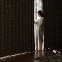 Rideaux occultants de style français en chenille jacquard à motif floral, couleur crème et blanc, vintage, pour la décoration du salon et de la chambre à coucher