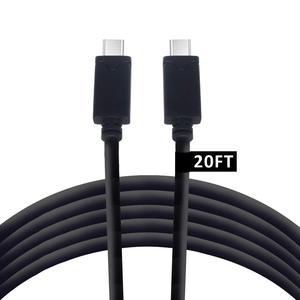 Cable USB <span class=keywords><strong>3.1</strong></span> Tipo-<span class=keywords><strong>C</strong></span> a Tipo-<span class=keywords><strong>C</strong></span> de 6 Metros (20 Pies), Macho a Macho, Transferencia de Datos, Carga Rápida para Nuevo Macbook, iPad, Teléfono - Product Image 1