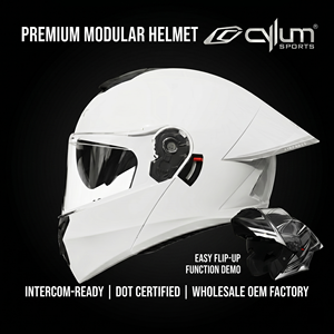 Casco de Motocicleta Modular Abatible con <span class=keywords><strong>Intercomunicador</strong></span>, <span class=keywords><strong>Homologado</strong></span> por DOT, para Adultos, con Bolsillos para Altavoces, Venta al por Mayor, Fábrica OEM - Product Image 1