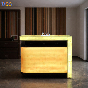 Mini Barra Iluminada Personalizada para Yate, Hotel, Restaurante, Diseño Moderno, Piedra Translúcida, Barra Pequeña con LED para el Hogar y la Sala de Juegos - Product Image 6